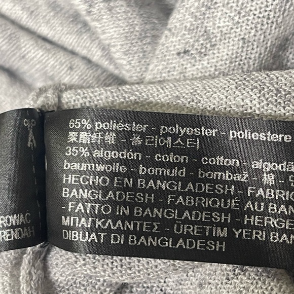 Zara Knit Boat Neck Tunic Sweater Heather Gray Bow Tie Balloon Sleeves | M | GUC - Picture 6 of 6